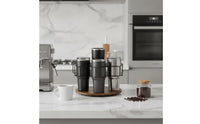 Tumbler Organizer with Wooden Base Countertop Tumbler Holder Rack Stylish Rotating Cup Organizer for Collectors, Kitchen