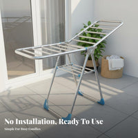 Foldable Clothes Dehydrating Rack Space-Saving Foldable Laundry Stand Installation Foldable Clothes Dryer for Families, Balcony, Apartment