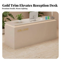 Shop Ier Desk Scratch Resistant Modern Reception Desk Sturdy Modern Checkout Counter for Business Owners, Shopkeepers, Retail Store, Beauty Salon