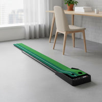 Golf Putting Practice Mat Set Anti-Slip Rubber Base Automatic Ball Return Putting Mat Portable Golf Putter Practice Board for Children, Office, Home
