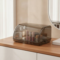 Clear Makeup Organizer with Transparent Lid Dustproof Makeup Organizer with Lid Dust Free Display Case Elegant for Dresser
