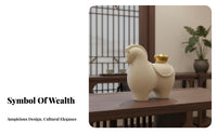 Cultural Gift New Chinese Design Sculpture Decorative & Functional Chinese Wealth Horse Figurine Vivid Design for Entrepreneurs, Living Room