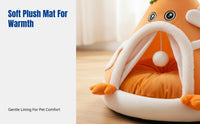 Fruit-Shaped Pet Tent Warm Fruit-Shaped Pet Den Semi-Enclosed Design Easy to Clean for Bedroom