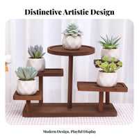Multi-Level Desk Organizer Stable Structure Staggered Platform for Bedroom