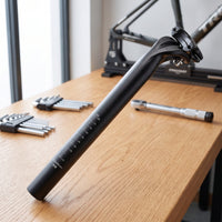 Cycle Seatpost Straight Bike Seat Post 27.2mmx350mm Matte Black Seatpost with Clamp for Cyclists, Commuters, Mountain Bikes
