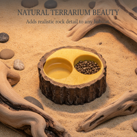Reptile Feeding Dish Resin Decor for Terrariums Aquariums