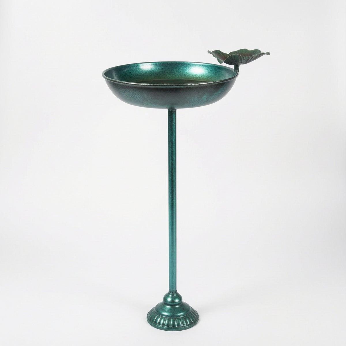 Pedestal Bird Bath Decorative Bird Bath with Flower Accent Birdbath Weather-Resistant Garden Decor Weatherproof for Gardeners