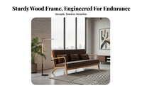 Japanese and aesthetic Multi-Seater Couch Minimalist Design Exposed Frame Settee Comfortable Sofa Thick Cushions for Apartment Dwellers, Business Owners, Teahouse, Small areas, Lounge Area, Home Theater