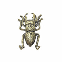 Detailed Duplicate Copper Beetle Desk Ornament Artisan-Made Vintage Beetle Statue Exquisite Workmanship Vintage Sculpture for Collectors, Desktop, Office, Bookshelf