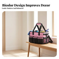 Polyester Cleaning Tool Tote Open-Top Cleaning Tool Bag Rectangular Organizer Tote Sturdy