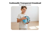 Transparent Design Double-Row Headed Tambourine Crisp Bright Sound Double-Row Musical Shaker Easy to Play Hand Percussion Ergonomic Grip for Musicians, Beginners, Band Practice, Bands, Parties, Music Class