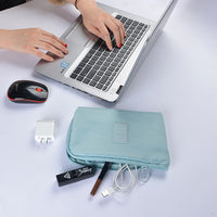 Multi-functional Electronic Organizer Pouch for Cables, Mouse, and Toiletries