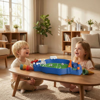 Two-Player Tabletop Soccer Game Compact Mini Table Football Game Interactive Toy Portable for Children, Families, Playroom, Desk
