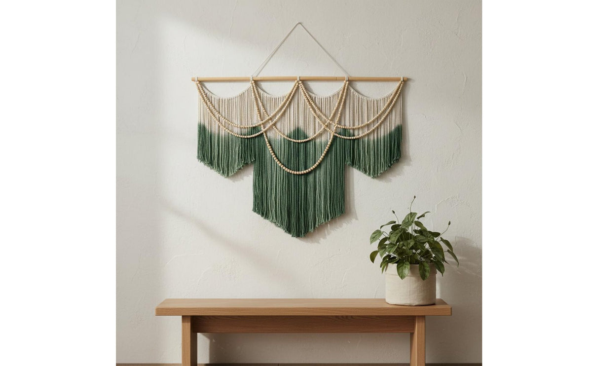Macrame Wall Hanging Nordic Inspired Bohemian Woven Tapestry for Living Room