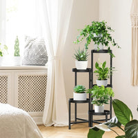 Corner Shelf Plant Stand for Multiple Pots, Multi-Tier Plant Stands Indoor Display Stand, Metal Plant Pot Stand Indoor, Foldable Iron Art Design