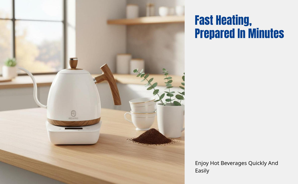 Temperature Control Gooseneck Kettle, Stainless Steel, Adjustable Thermostat, Electric Smart Kettle for Coffee and Tea