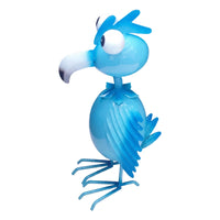Lifelike Details Metal Flamingo Statue Handmade Look Metal Bird Garden Ornament Bright Colors for Yard, Patio