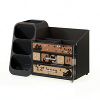 Makeup Organizer with Drawers Space-Saving Makeup Organizer Compact Cosmetic Storage Case for Vanity Table