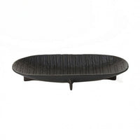 Aluminum Decorative Tray Distressed Finish Hammered Tray Shallow House Decorative Piece for Tabletop