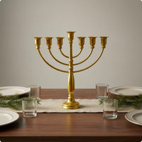 Hanukkah Menorah Vintage Design Religious Decor Table Centerpiece