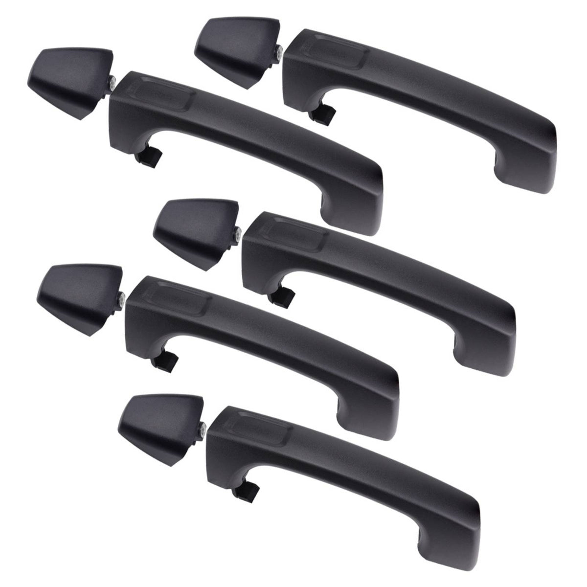 Exterior Door Handle Textured Outer Door Handle Hardware Black Molded for Mechanics