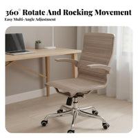 Ergonomic Mesh Chair with Headrest Adjustable Support Highspine rotate Chair Quiet Rolling Casters Office Furniture for Study Room, Workstation