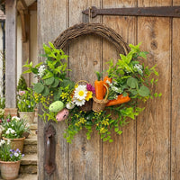 Easter Egg Wreath Lively Colors Artificial Easter Wreath Versatile Colorful Egg Flower Garland for Holiday Decorators, Indoor, Living Room, Fireplace