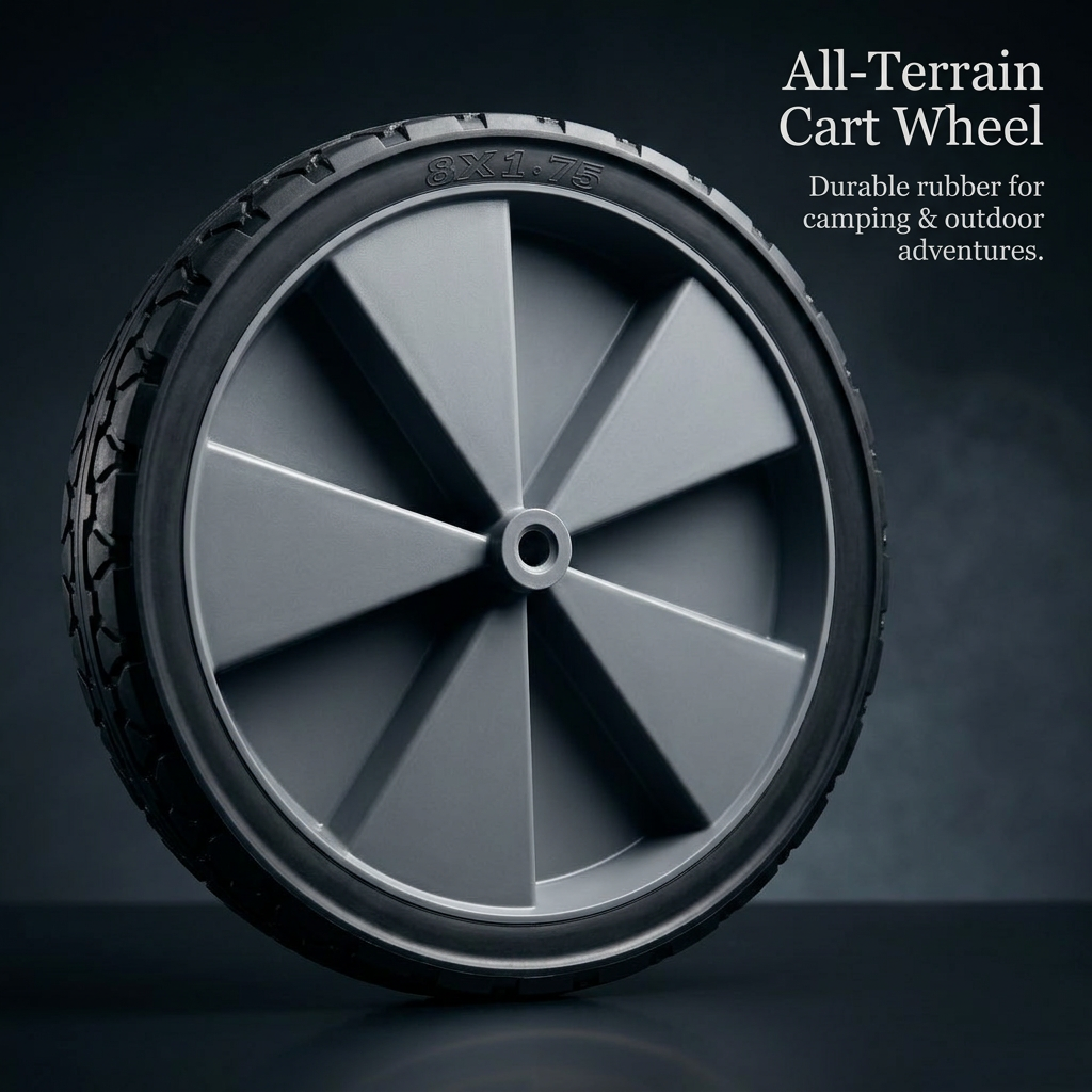 8 Inch Directional Cart Wheel, Outdoor Camping Trolley Wheel, 40kg Load Capacity Hand Truck Wheel, 200mm Solid Tyre Wheel, Rubber Wheel for DIY