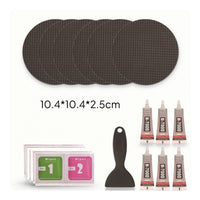 6 Pieces Heavy-Duty Trampoline Repair Piece Kit with Adhesive Weather-Resistant Trampoline Repair Kit Easy to Use Outdoor for Homeowners