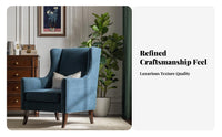 2 Pieces Matching Footrest Upholstered Armchair with Footstool Modern Elegant Design Living Room Furniture Textured Upholstery Lounge Chair long-lasting Frame for Hoteliers, Interior Designers, Homeowners, Hotel, Bedroom, Balcony, Office