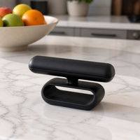 Manual Can Opener, Side Cutting Tin Opener with Non-Slip Grip, Multi-Function Jar Opener for Australian Home Cooks, Black