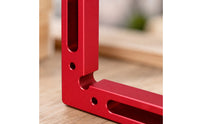 2 Pieces Anodized Woodworking Clamp with Scale Right Angle Woodworking Corner Clamp Versatile L-Shaped Clamping Square Accurate for Woodworkers, DIYers, Cabinet Assembly, Frame Alignment