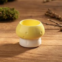 Ceramic Bird Feeding Bowl Dishwasher Mushrooms Bird Dish Glazed Ceramic Feeding Dish for Small Parrots