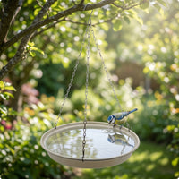 Hanging Bird Bath Outdoor Hanging Bird Feeder Garden for Nature Lovers, Backyard