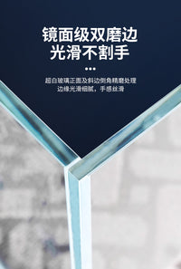金晶直角溪流鱼缸玻璃长方形超白缸超白裸缸客厅家用空气缸桌面 金晶超白30*18*20豪华套餐+壁挂泵+灯