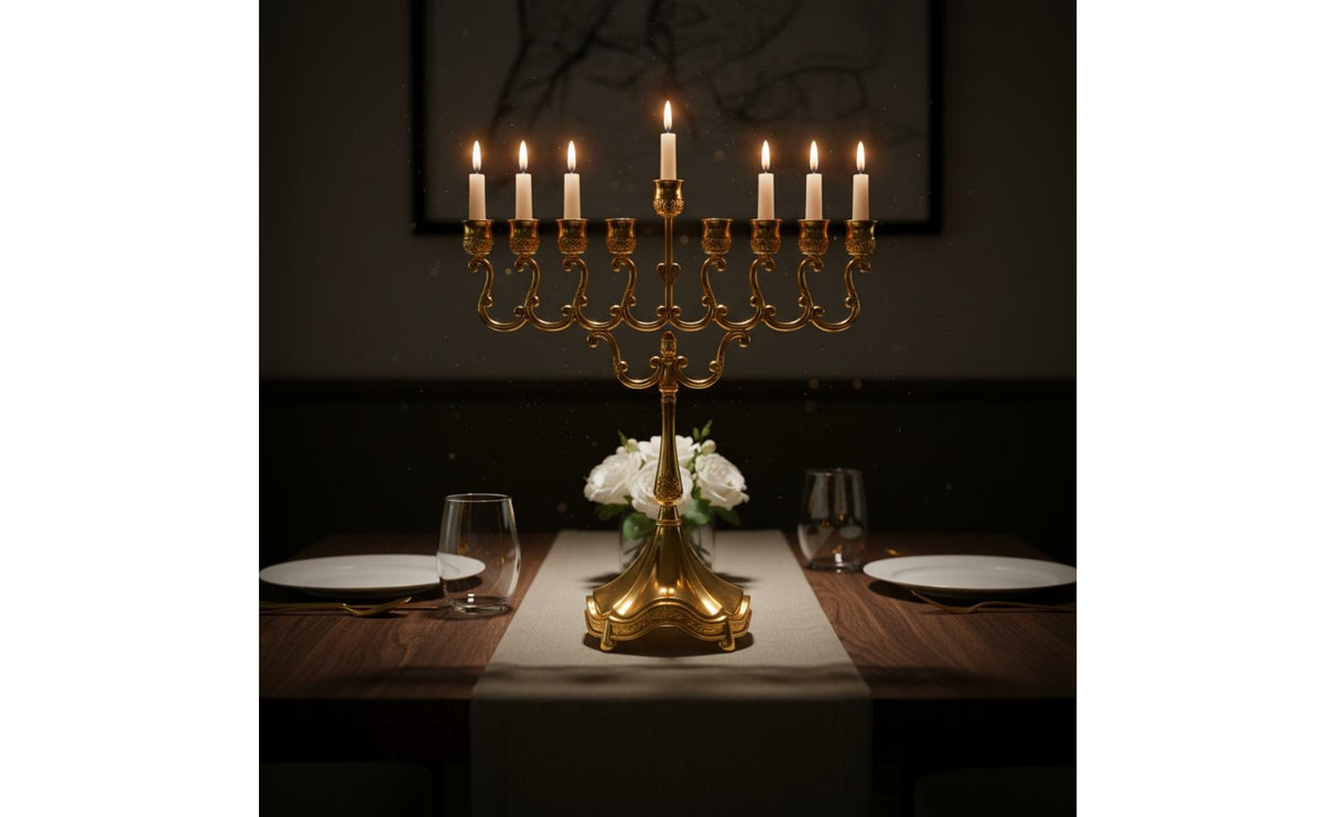 Romantic 9 Arm Candelabra Elegant Design Nine Head Candlestick Stable Base for Dining Table