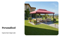 Outdoor Garden Gazebo Protection Outdoor Patio Gazebo Water Resistant 4support Sun Cover for Homeowners, Event Hosts, Courtyard, Backyard, Deck