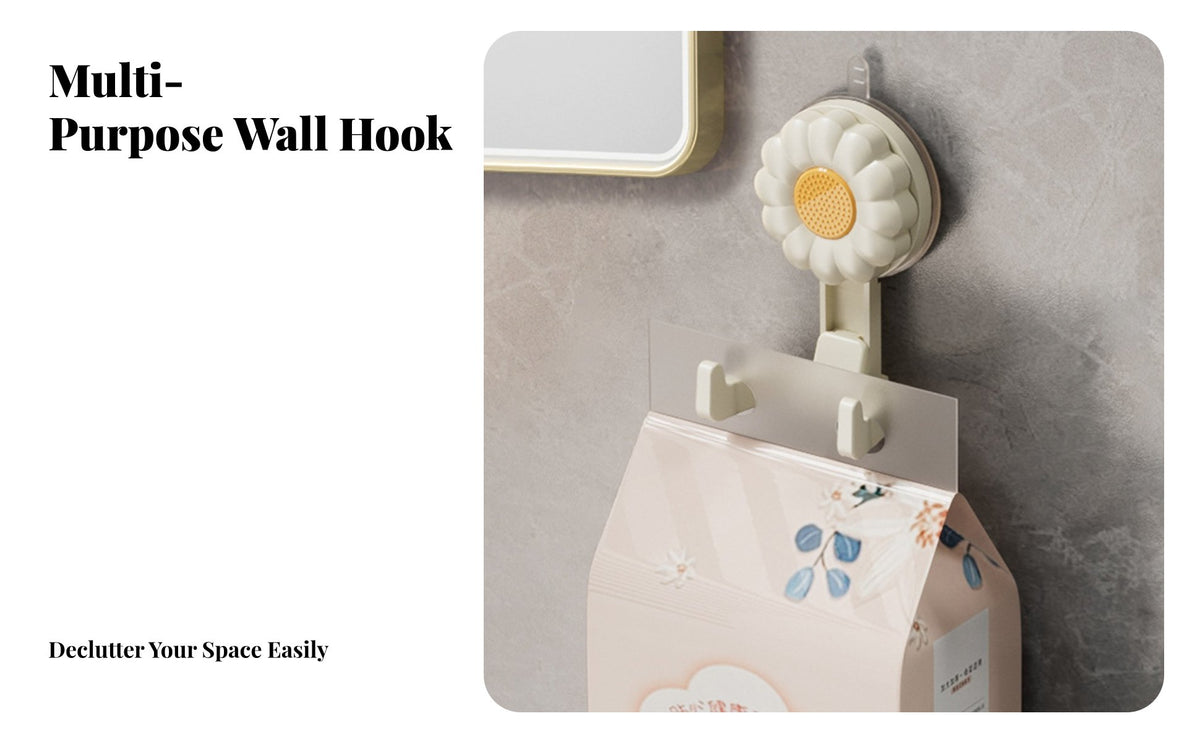 Suction Cup Hook Strong Load Bearing Vacuum Rotating Hook Traceless Removal Wall Hanger for Homeowners, Students, Behind Door, Entryway, Living Room