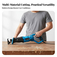 Reciprocating Saw Multi-Functional Cutting Saw Pure Copper Motor Corded Electric Cutting Tool for DIY Enthusiasts, Plumbers, Workshop, Gardening