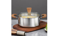 Stainless Steel Cookware Set Easy Cleaning Stainless Steel Pot Set Polished Stockpot with Lid for Students, Home Kitchen