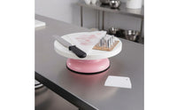 Effortless 360° Rotation Cake Turntable Non-Slip Base Revolving Cake Stand Wobble-Stable Stability Rotating Decorating Stand Food Grade Material for Home Bakers, Beginners