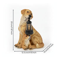 Decorative Dog Lantern Statue Waterproof Yard Decoration Resistant Garden Decor Energy-Saving for Patio