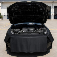 3 Pieces Wheel Well Protection Mat Black Front Wheel Well Mat Car Accessory Rounded Corners Glossy Finish for Garage