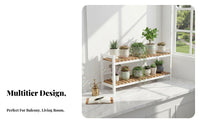 Space-Saving Tiered Planter Stand Strong Load-Bearing Multi-Tier Slatted Rack Stable Construction Plant Holder Large Capacity for Home Decorators, Homeowners, Apartment Dwellers, Balcony, Living Room, Windowsill, Bedroom