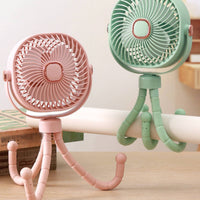 Tentacle Fan 360° Rotation Tentacle Tripod Fan Portable 3 Speed Settings for Infants, Desktop, Infant Bed