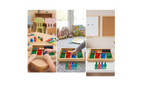 Wooden Math Toy with Tray Educational Hands-on Math Set Hands-on Counting Number Pieces for Young Children, Playroom