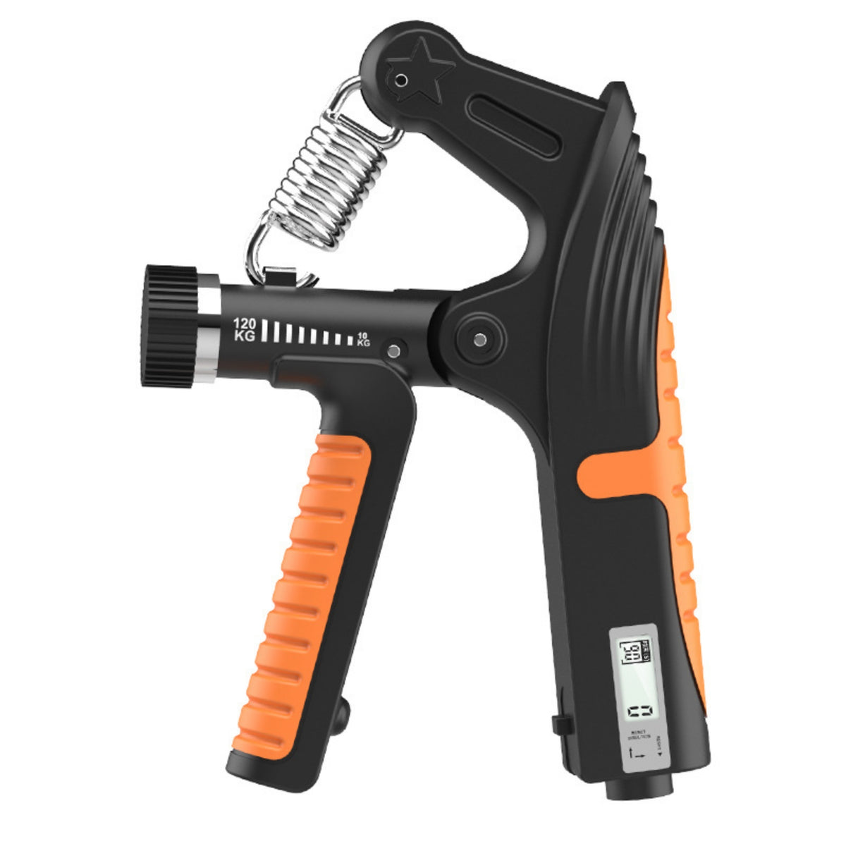 Built-in Counter Adjustable Hand Gripper Non-Slip Handle Digital Hand Gripper Rotary Knob Grip Strength Instructor Compact for Home Gym