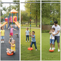 Outdoor Steel Wire Climbing Rope Safe Climbing Rope with Connector Reinforced Wear-Resistant for Youngsters