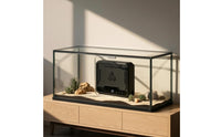 Pet Fan Heater with Digital Display Compact Enclosure Heater with Metal Support Frame Slim for Reptile Owners, Terrariums