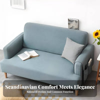 Nordic design 2-Seater Fabric Settee space-efficient Size 2-Seater Settee Space-Saving Design Loveseat Comfortable Seating for Apartment Dwellers, Young Adults, Office Workers, Living Room, Small Spaces, Studio Flat, Bedroom